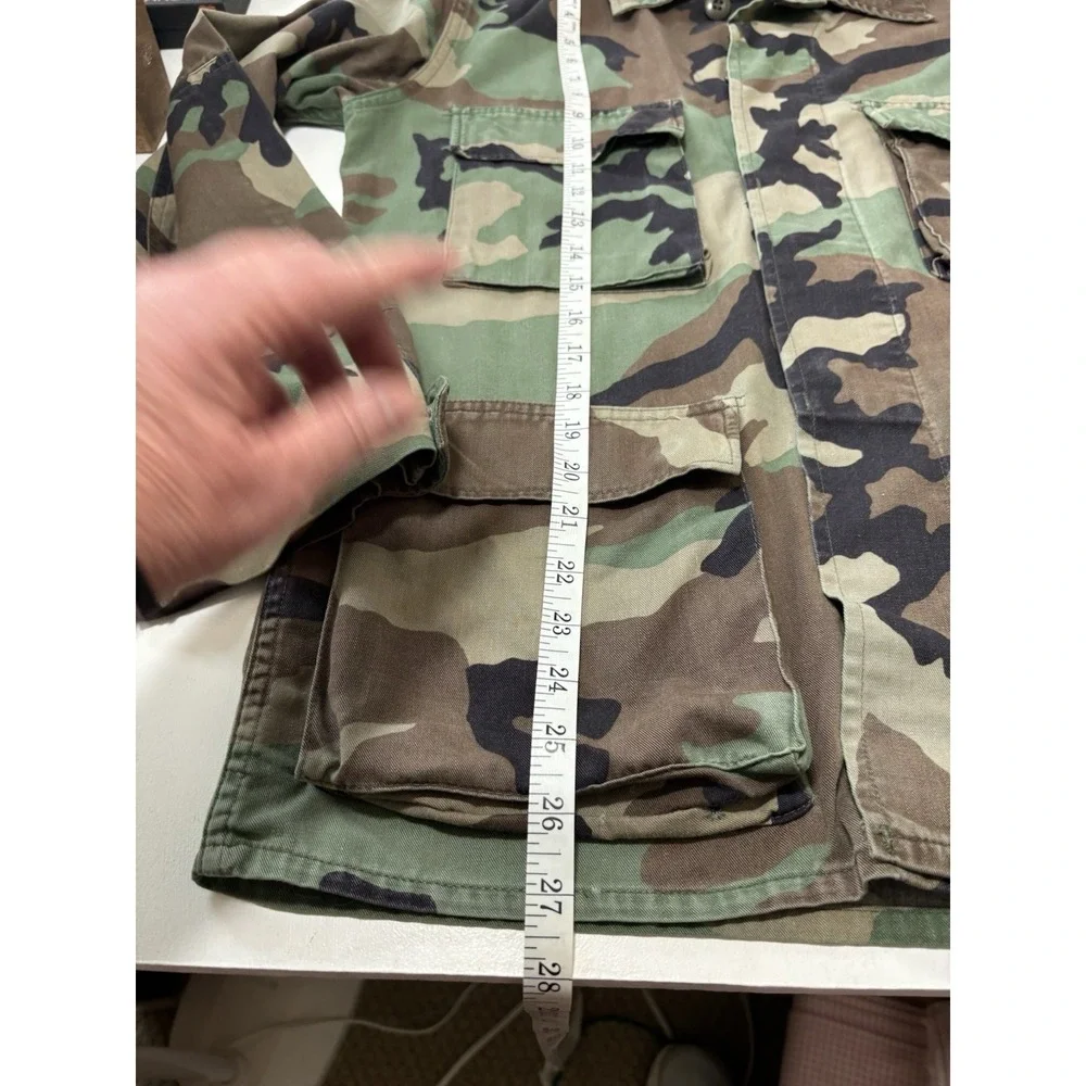 USMC Marines Field Jacket Mens Size M Woodland Camo Summer Weight Coat Shacket